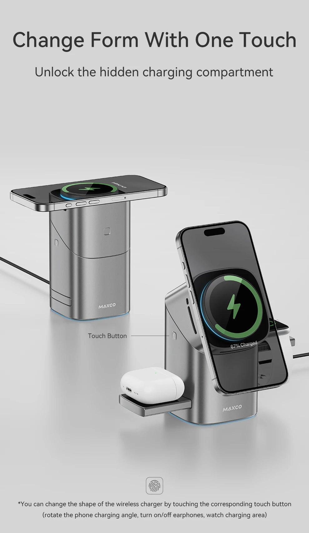 Qi2 3-in-1 Magnetic Wireless Charger