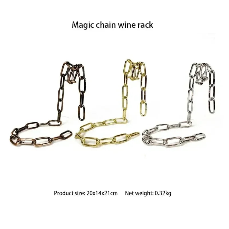 Magical  Iron Chain Wine Bottle Holder