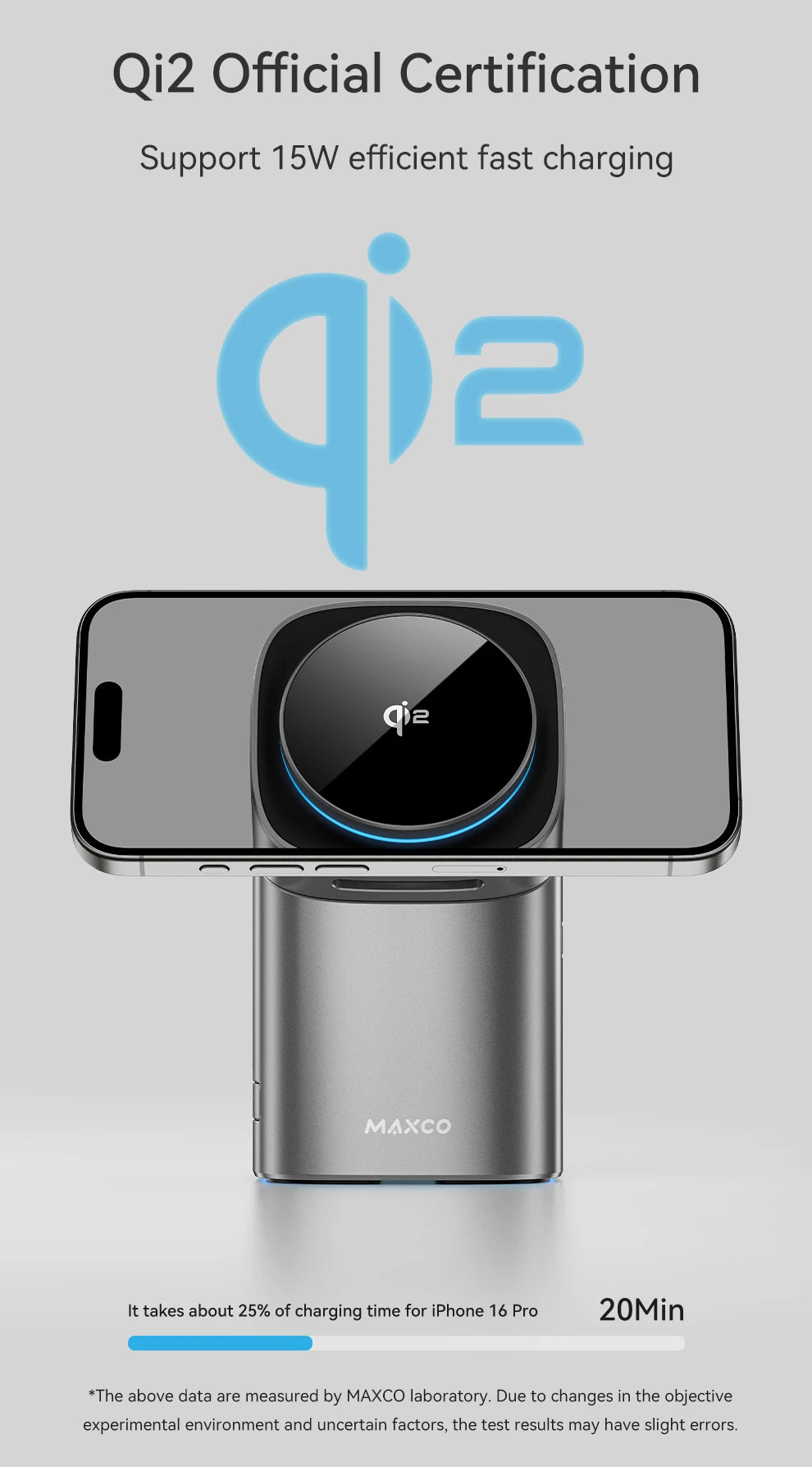 Qi2 3-in-1 Magnetic Wireless Charger